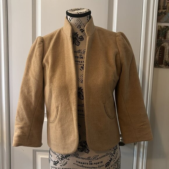 SMYTHE camel hair cropped bolero jacket - Picture 3 of 10